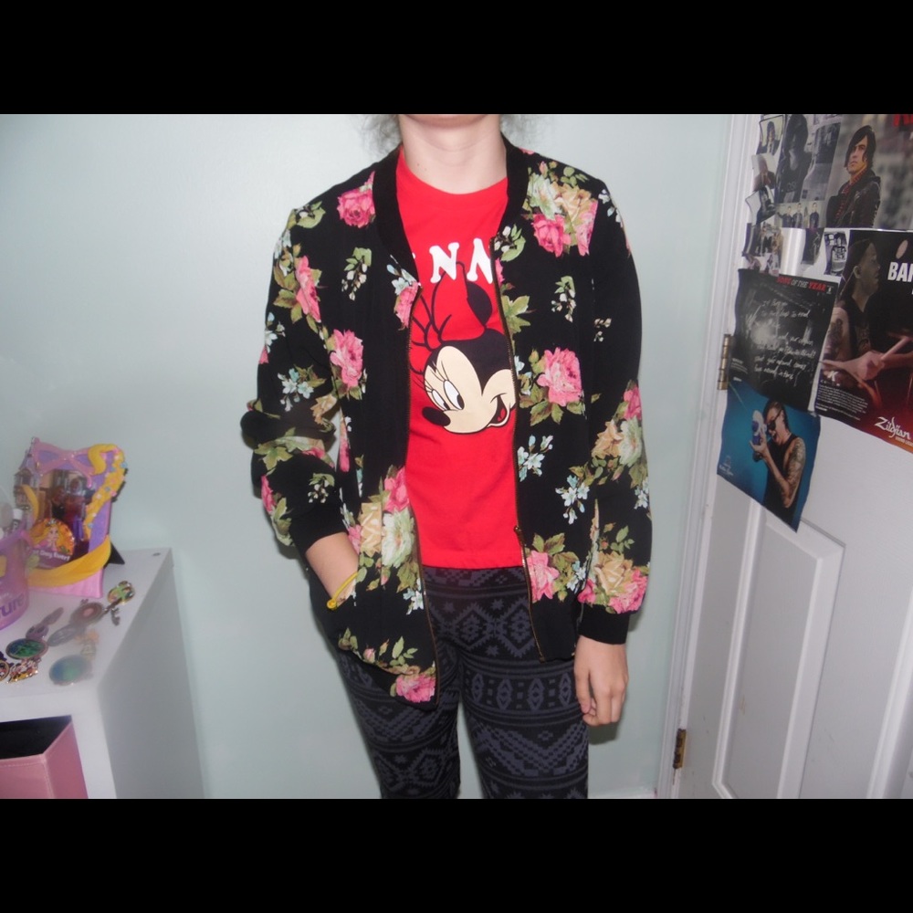 Floral Bomber Jacket